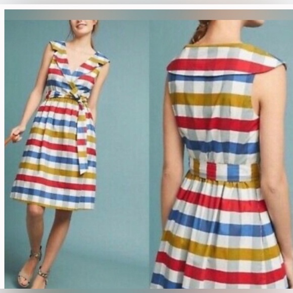Maeve Colorful Striped Midi Dress - Picture 5 of 7